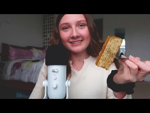 ASMR eating honeycomb (sticky/chewy eating sounds)