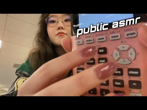 Doing ASMR in my college library 📚😴 lofi trigger assortment w/ fufu voice reveal??!