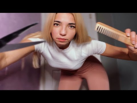 ASMR Girlfriend does your mens haircut and shave