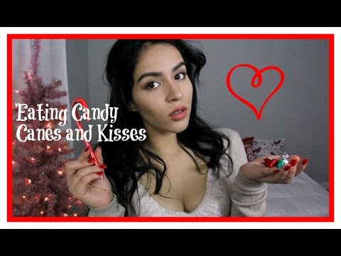 ASMR ♥︎ Eating Candy Canes and Kisses