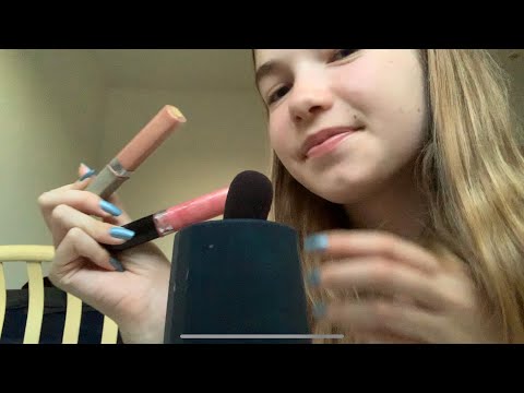 ASMR lipgloss + mouth sounds