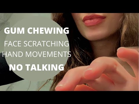 ASMR | Chewing gum while scratching and touching your face | No talking | Lofi asmr |