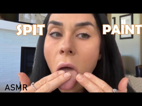 ASMR - Spit Painting You (Wet Mouth Sounds, Up-Close Face Touching)