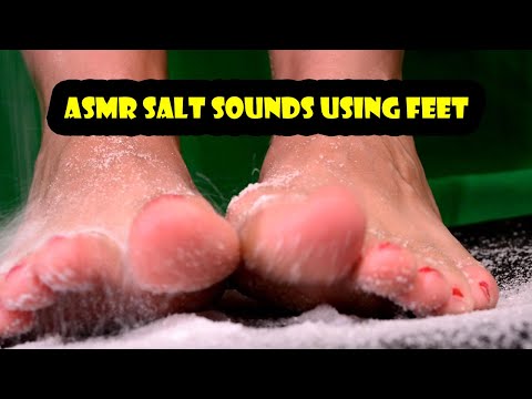 ASMR Relaxing sound using Salt with feet