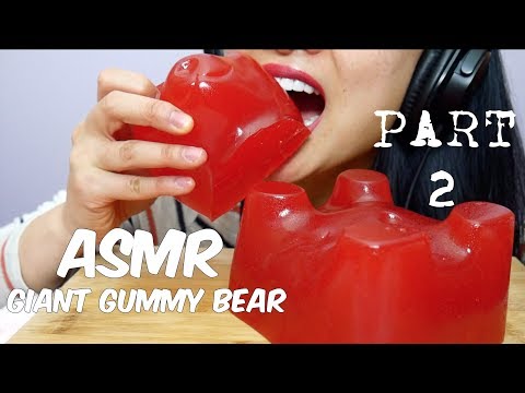 ASMR Part 2. Giant GUMMY BEAR (EATING SOUNDS) No Talking | SAS-ASMR