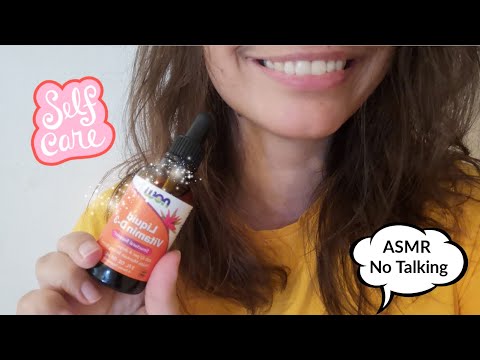 ASMR A Little Relaxing Routine: No Talking, Liquid Sounds, Tapping, Candle, Essential Oils & Paper 💚