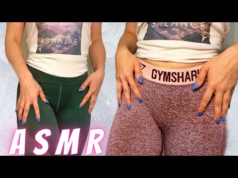 ASMR - Pure Fabric Scratching in Bubblelime Workout Leggings