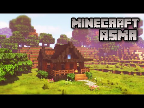 Minecraft ASMR ⛏️ Building a Tiny, Comfy House 🏡 Soft Spoken 🧁 Eating Sounds