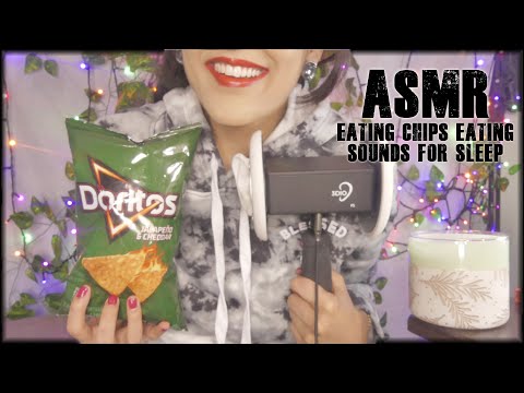 ASMR Eating  DORITOS JALAPEÑO & CHEDDAR TORTILLA Chips 3DIO BINAURAL Ear To Ear [Eating Sounds]♡♡♡♡