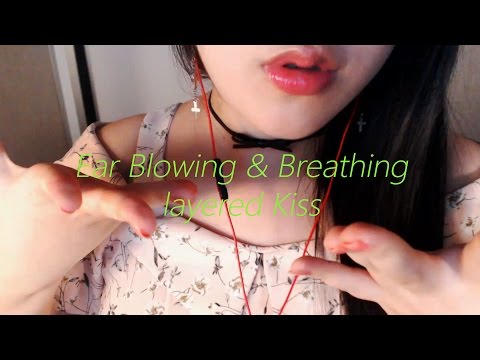 🍅 No Talking ASMR Gentle Ear Blowing and Kiss layered 1Hour