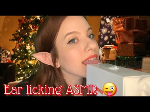 ASMR | Elf Glitter Ear Licking 👅 kisses, mouth sounds, ear eating