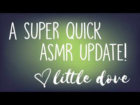 ASMR A Super Quick Update!