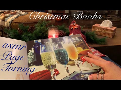 ASMR Book page turning (No talking) Christmas cook book & Chocolate/Dust jacket crinkles.