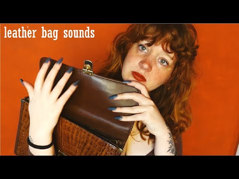 ASMR leather bag sounds ( tapping, tracing, rubbing, long nails)