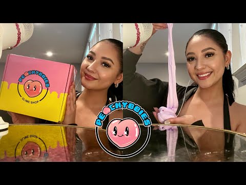ASMR SLIME | Whispering, Playing with slime, tapping ✨🍑 PEACHYBBIES