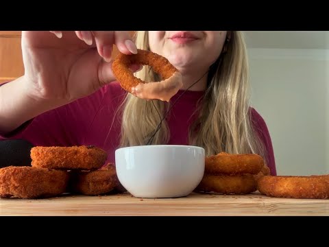 ASMR: ONION RINGS E BIG CHICKEN (EATING SOUNDS / NO TALKING)