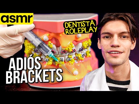 asmr limpieza de dientes, retiro brackets - dentista roleplay - ASMR Español