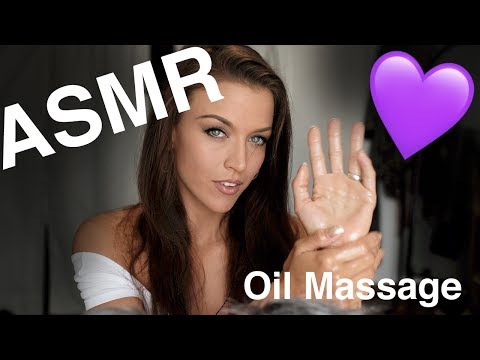 ASMR Gina Carla 🤗💜 Oil Hand Massage! High Sensitive Microphone! Soft Whispering!