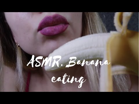 ASMR. Banana eating