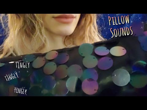 ASMR | Satin Sequin Pillow Sounds 💤 (+ Hand Movements & No Talking 🤐)
