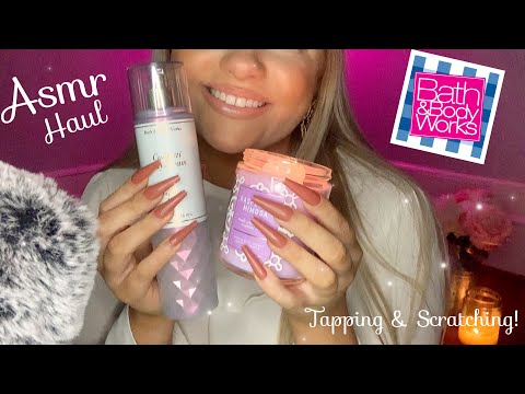 ASMR Bath & Body Works Haul (Spring edition) Tapping & Scratching (whispered) 🌸