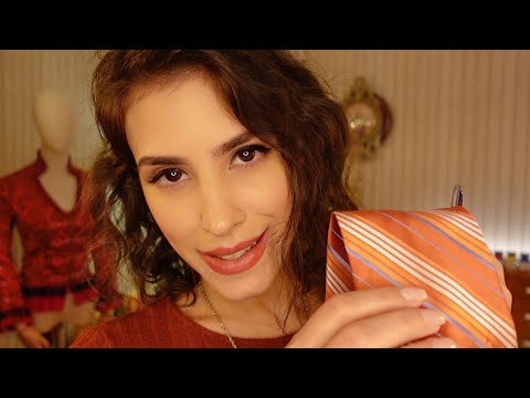 ASMR Ex GlutenFree Tailor Suit Fitting | Chemistry, Love Story, Fabric Sounds, Measuring, Lint, Tie