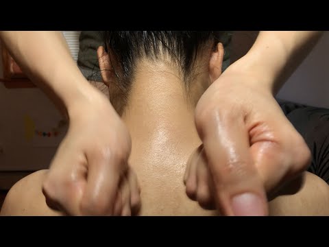ASMR A Strong Neck Massage (UP CLOSE POV, VISUAL TRIGGERS) w. “Beat the Bones” Technique! 💪