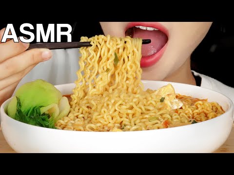 ASMR Spicy Ramyun Noodle Soup Eating Sounds Mukbang 매운진라면 먹방