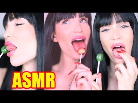 ASMR Wet slurpy Moth Sounds 👅🍭 Lollipop licking - Intense Trigger to tingle