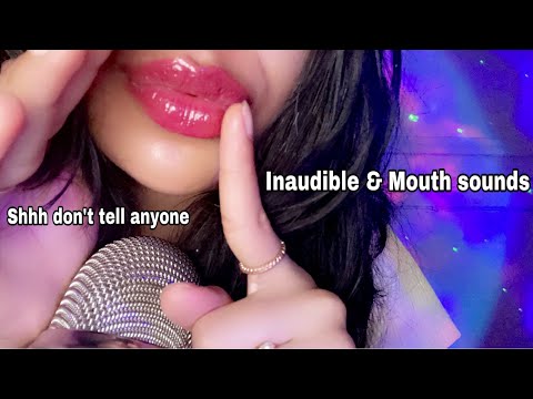 ASMR~ Tingly Inaudible Telling You FBI SECRETS Role play (Wet mouth sounds)