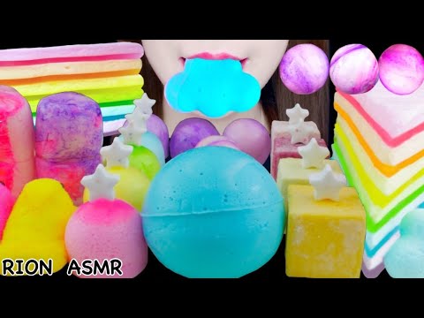 【ASMR】MARSHMALLOW PARTY❤️ CANDIED MARSHMALLOW,PEEPS,PLANET GUMMY MUKBANG 먹방 EATING SOUNDS NO TALKING