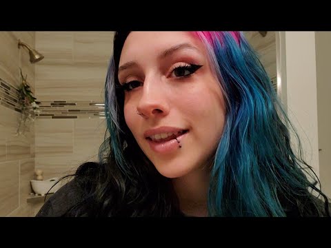 ASMR Get Ready With Me! (re-try) | Makeup sounds, whispering, brushing, mouth sounds
