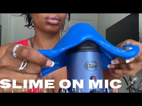 ASMR | ✨BRAIN MELTING✨ Slime On Mic ( Intense sticky sounds)
