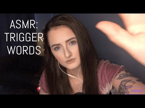 ASMR: WHISPERING TRIGGER WORDS AND SOUNDS WITH HAND MOVEMENTS