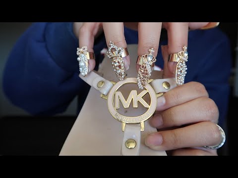 fast tapping plastic shoes with nail rings - up close camera scratchiez ASMR