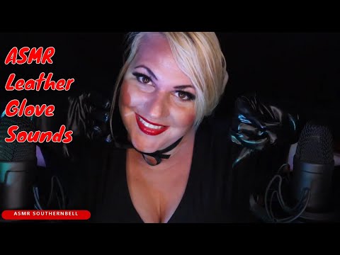 ASMR Leather Glove sounds with Thunder storm