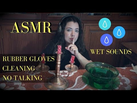 ASMR Rubber gloves, cleaning, no talking