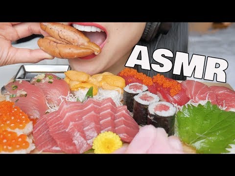 ASMR SUSHI PATTER FEAST (EATING SOUNDS) NO TALKING | SAS-ASMR
