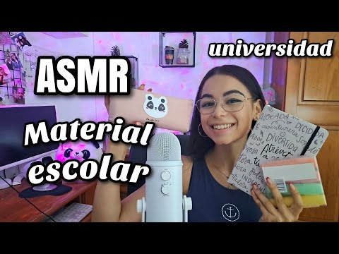 ASMR con MATERIAL ESCOLAR!📚 HAUL para la universidadI! | ASMR en español para dormir | Pandasmr