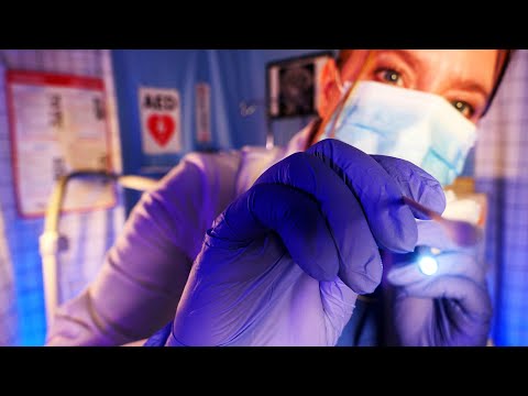 ASMR Hospital Ear Trauma | Close Up Ear Exam & Care | Medical Role Play