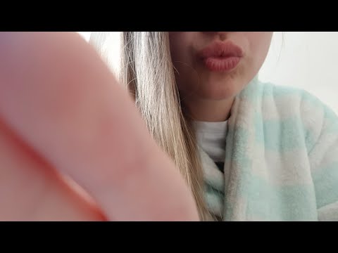 ASMR tapping on camera lense + some eating sounds