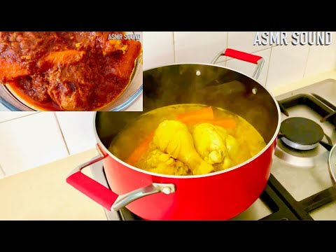 Cooking Rice And Chicken For You ( ASMR ) No Talking Only Cooking Sound