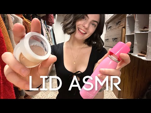 ASMR | lid sounds, tapping and gentle whispering | ASMRbyJ