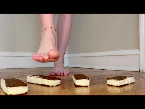 Ice Cream Sandwich Crushing - Food Crush with my Feet