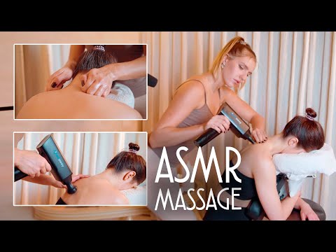 ASMR | MASSAGE | asmr relaxing back & neck massage with electric massager