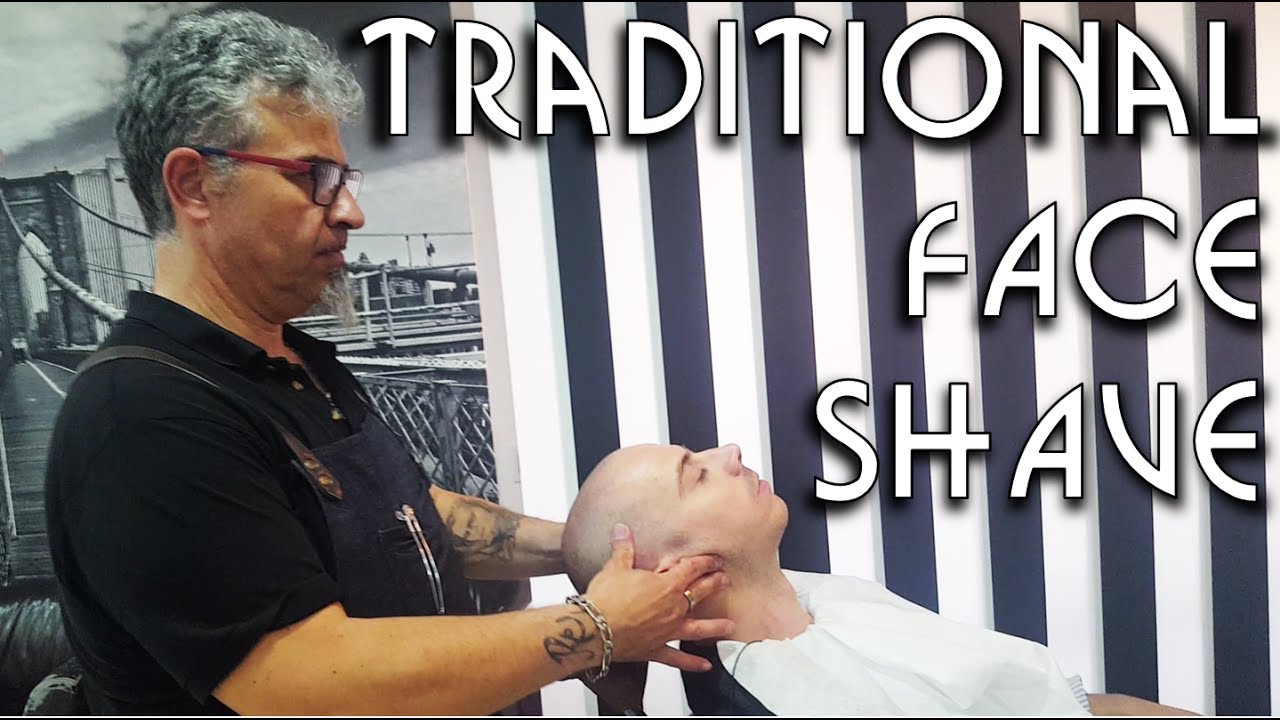 💈 Traditional Italian Barber - Face Shave - ASMR no talking