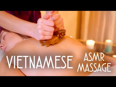 ASMR | MASSAGE | Vietnamese asmr massage (wood massager, back, neck, foot)
