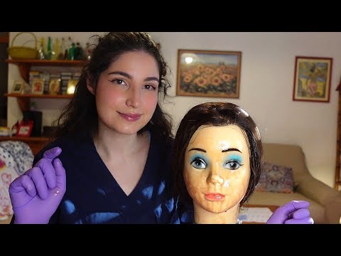 ASMR MEDICAL Beautician Roleplay (gloves sounds, squishy sounds, massage)