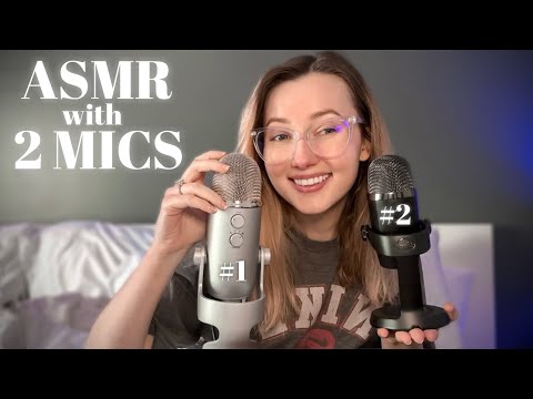ASMR | 2 MICS, TWICE AS MANY Close Whispers & Mouth Sounds👄
