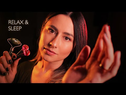 ASMR Preparing You To Fall Asleep 😴 Facial massage, energy cleansing, up close hand movements, +